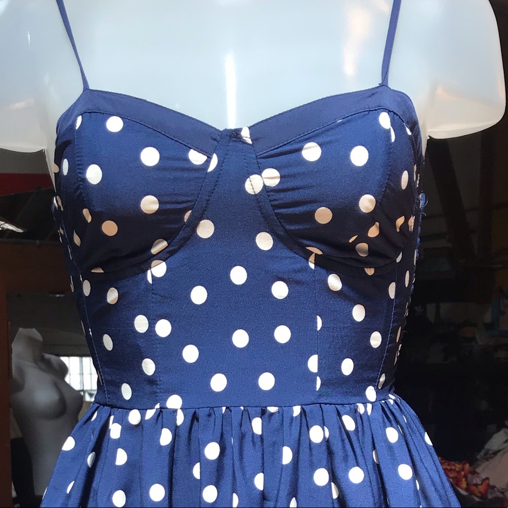 Blue polka dot dress by Delia*s.  Small. - Picture 6 of 6